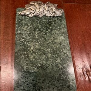 Vtg 1991 Easter BUNNY Calla Lily Green Marble Cheese Cutting Board ARTHUR COURT